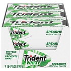 Trident White Spearmint Sugar Free Gum 16 Count Bulk 144 Total Pieces