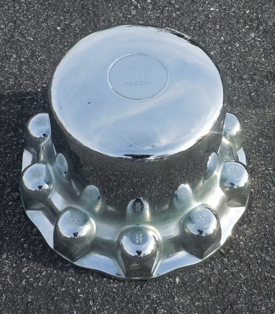 Alcoa Rear Hub Cover Center Cap Chrome Ten Lug P/n 077100a Hubcap Semi