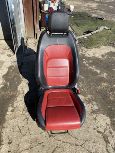 JAGUAR Xf SEAT INTERIOR COMPLETE IN BLACK RED LEATHER FRONT REAR 2015 - 2019 - Picture 3 of 11