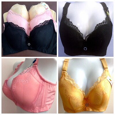 Plus Size CD E Push Up Bra Big Size 36 38 40 Bralette Womens Underwire Underwear