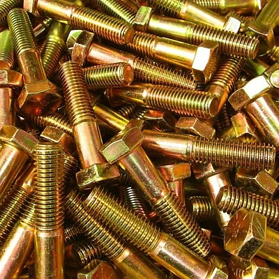 PLATONIX (20) 5/8"-11 X 3" Grade 8 Hex Head Cap Screw Bolt Yellow Zinc Plated Coarse