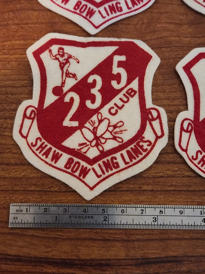 SHAW BOWLING LANES Felt Patches Set Of 4 New! - Image 2 of 4