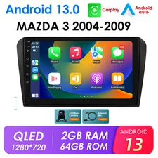 CAM+CarPlay Android 13 Car Stereo Radio GPS Sat Nav for Mazda3 Mazdaspeed3 04-09