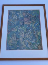 Mid Century Abstract Painting Expressionism Mystery Artist Estate Collection