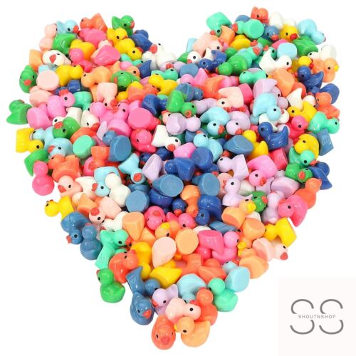 260Pcs Mini Resin Ducks,Miniature Figures Fairy Garden Duck,Tiny Resin Duck