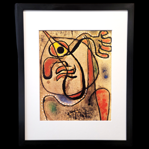 Joan Miró Little Girl in the Woods Vintage 1968 Offset Framed Print