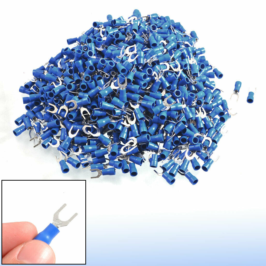 Lot De 1000 Embouts à Fourche Isolés Bleus SV2-5S Pour Fils AWG 16-14 - Pour Cosses #10, Neufs
