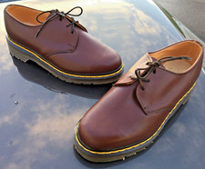 Image of Dr Martens 1461 brown tan leather shoes UK 3 EU 36 Made in England