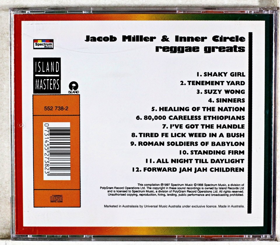 Jacob Miller And Inner Circle Reggae Greats Cd 2001 731455273823 Ebay 