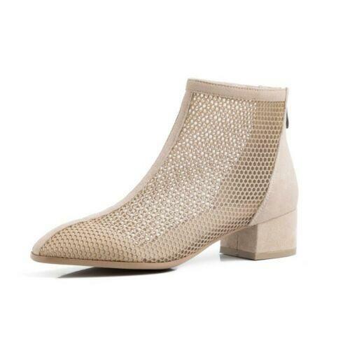 Women's Fashion Mesh Fishnet Low Heel 