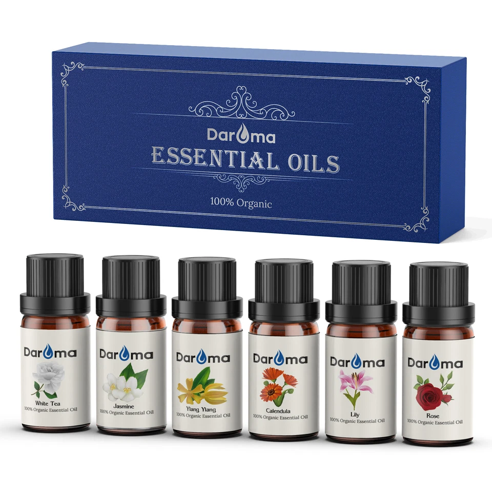 Juego de Aceites Esenciales, Daroma Top 6 Aceites de Aromaterapia Set para Difusores, Juego 6*10ML Foto 3 de 3