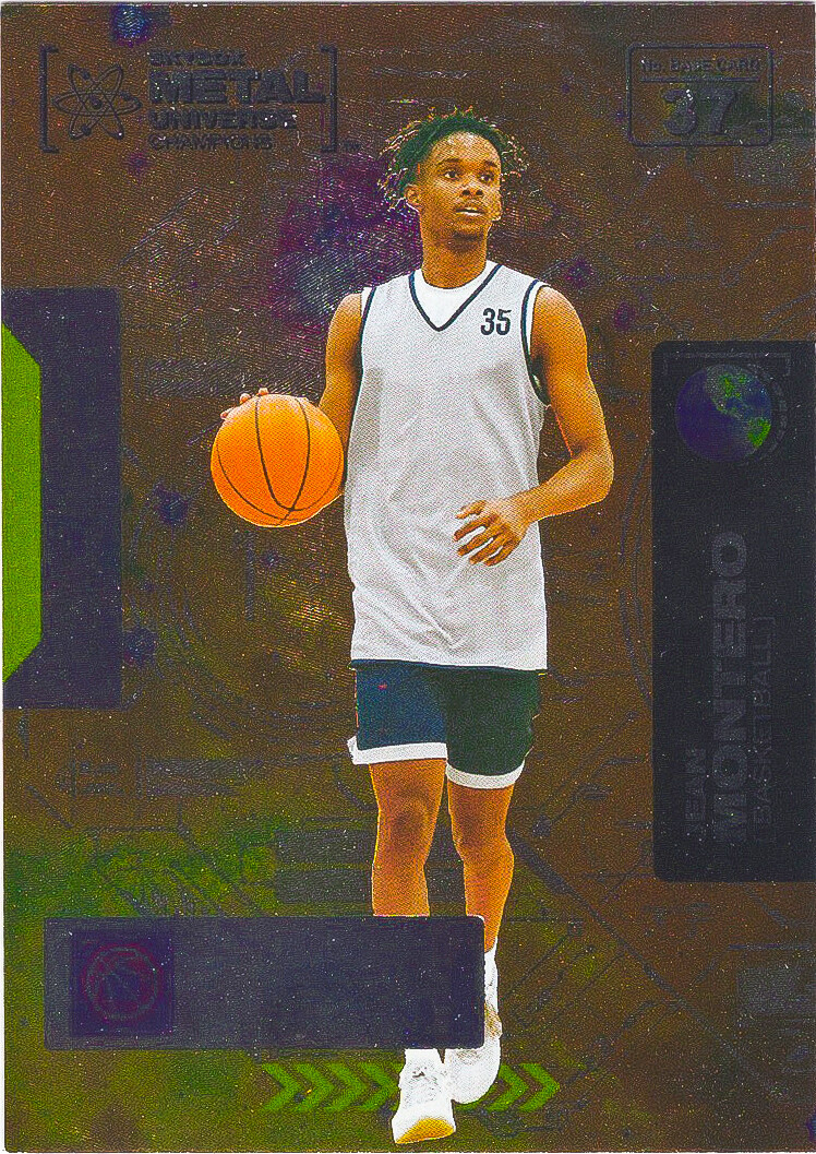 Jean Montero 2021 Skybox Metal Universe Champions Foil Basketball Card #37