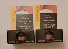2 Burts Bees Color Nurture Guava Meringue Cream Blush #1270. NEW
