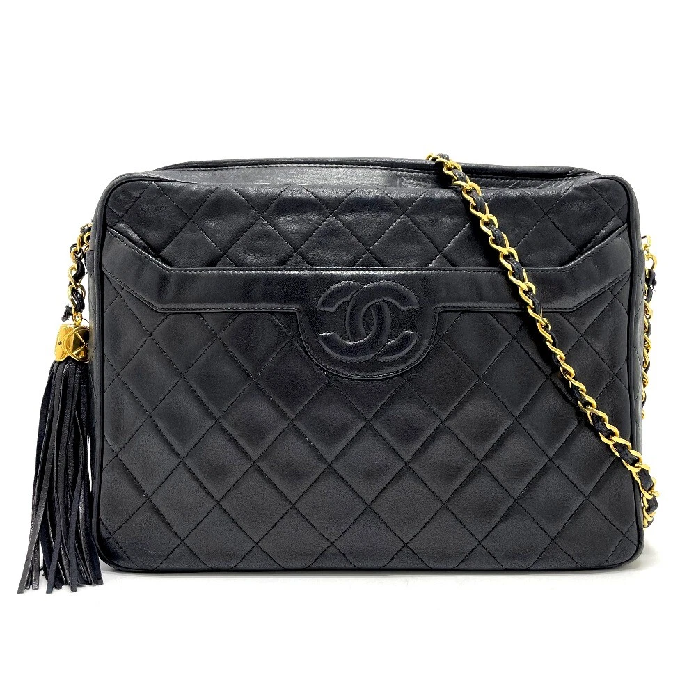 AUTHENTIC CHANEL Mini Camera Tassel Bag with Bijoux Chain, Luxury