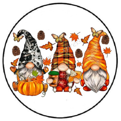 FALL AUTUMN GNOMES ENVELOPE SEALS LABELS STICKERS PARTY FAVORS | eBay