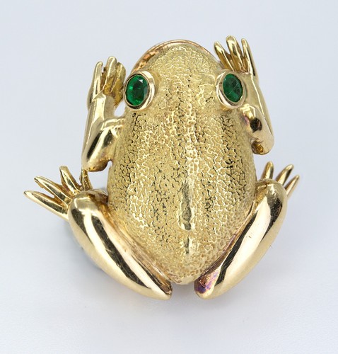Spilla rana Tiffany & Co., smeraldo, oro giallo 18 carati - Foto 11 di 12