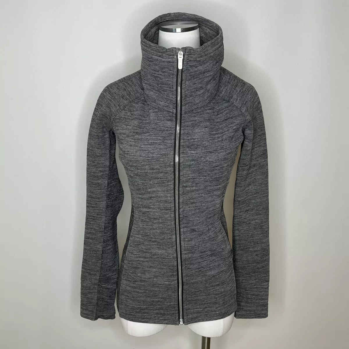 Lululemon Radiant Jacket II Heathered Core Dark Grey Size 4 Headphone Friendly