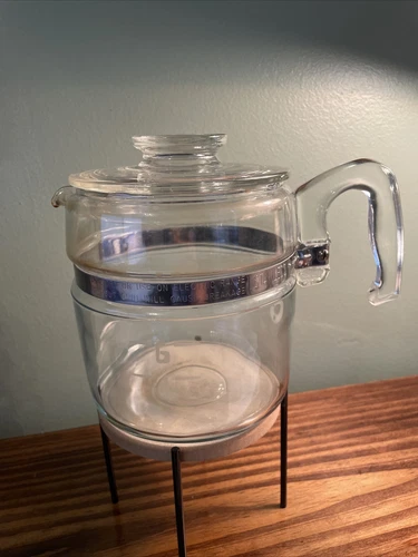 Vintage Pyrex 7756-B Flameware Glass Percolator Coffee POT AND LID ONLY 6 Cup