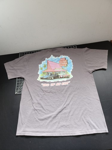 Vintage Hawaii Nostalgia Andy's "End Of An Era" Hawaiian t-shirt Size XL Gray