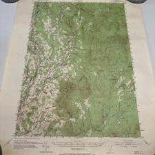 1951 USGS GEOLOGICAL Burke Quadrangle Vermont 1:625 MAP VINTAGE 17”x21”