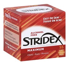 Stridex 2 Salicylic Acid Maximum Essential Acne Treatment Pads 55 Pads