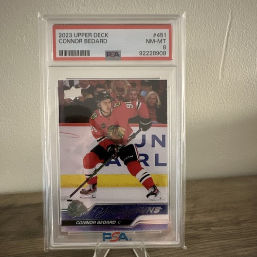 2023-24 Upper Deck Series 2 Young Guns Connor Bedard #451 (RC) PSA 8