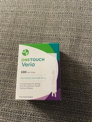 One Touch Verio 100ct Blood Glucose Test Strips 1/31/27