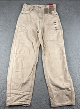 Levis Cinch Barrel Jeans Womens 27x31 Khaki Tan Denim High Rise