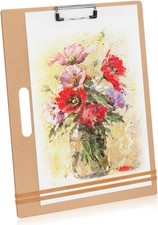 13" x 17" Artist Sketch Board with Handle - Portable Clipboard for Painting and