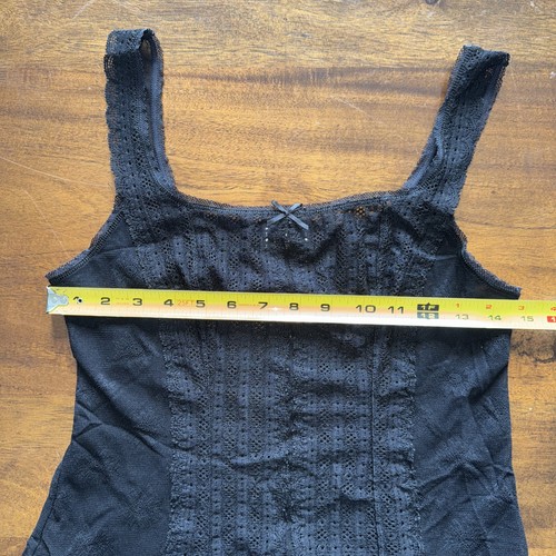 ARIANNE BLACK LACE AND MESH CAMISOLE TANK WOMENS SMALL - Picture 7 of 8