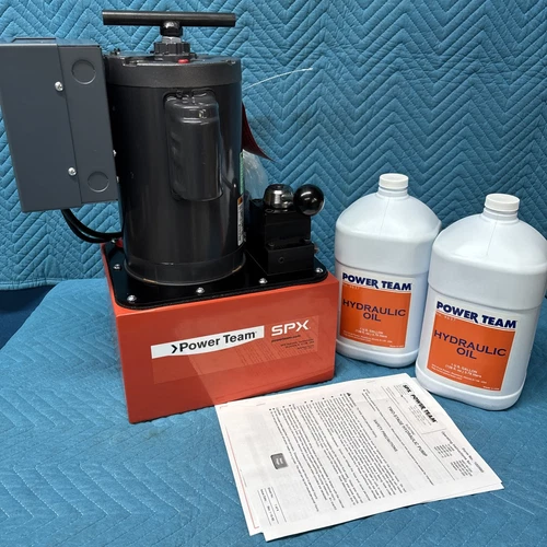 Power Team PE464-50-220 Portable Electric Hydraulic Pump, 1-1/2 hp, 2 Stages
