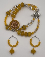 2-Piece Yellow Sunflower Jewelry Set