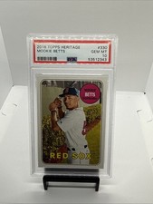 Mookie Betts 2018 Topps Heritage PSA 10 BOSTON REDSOX DODGERS