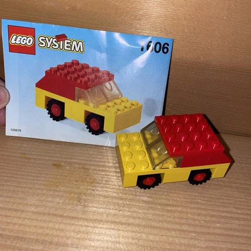 Vtg 1987 LEGO set #1606 Red and Yellow Car System