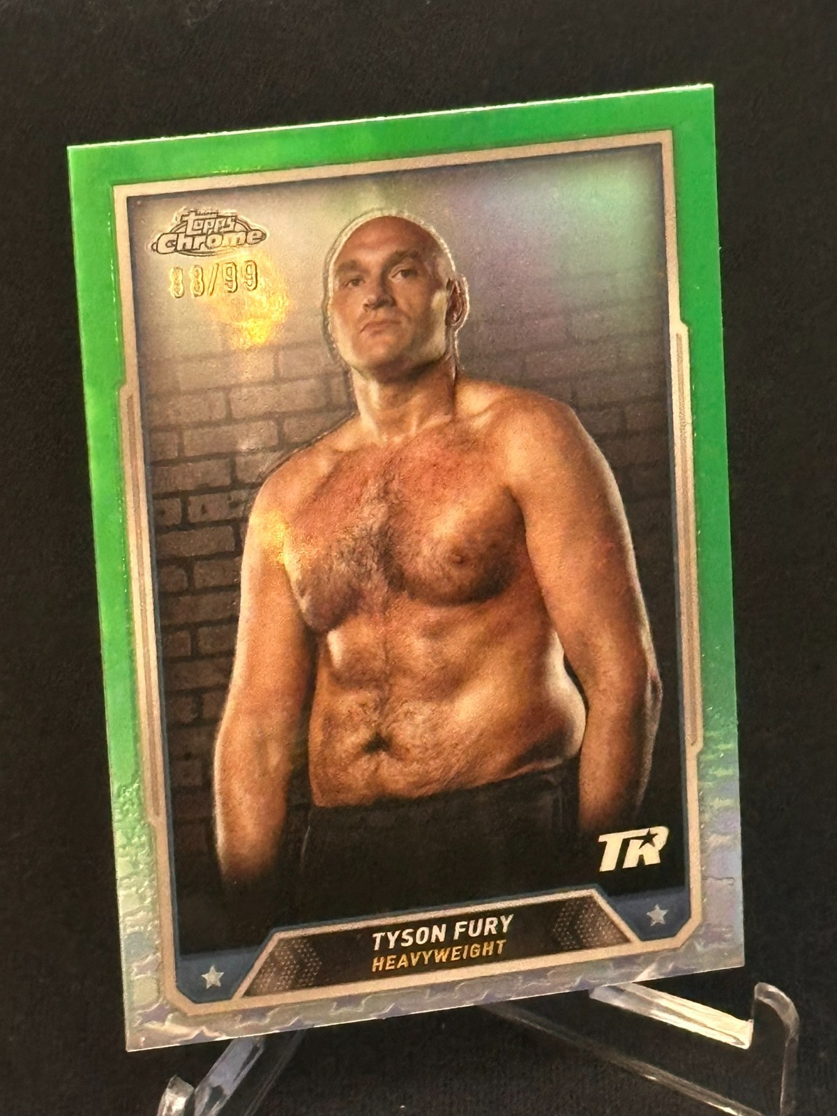 2024 Topps Chrome Tyson Fury Green Refractor #88/99 #2-Gypsy King