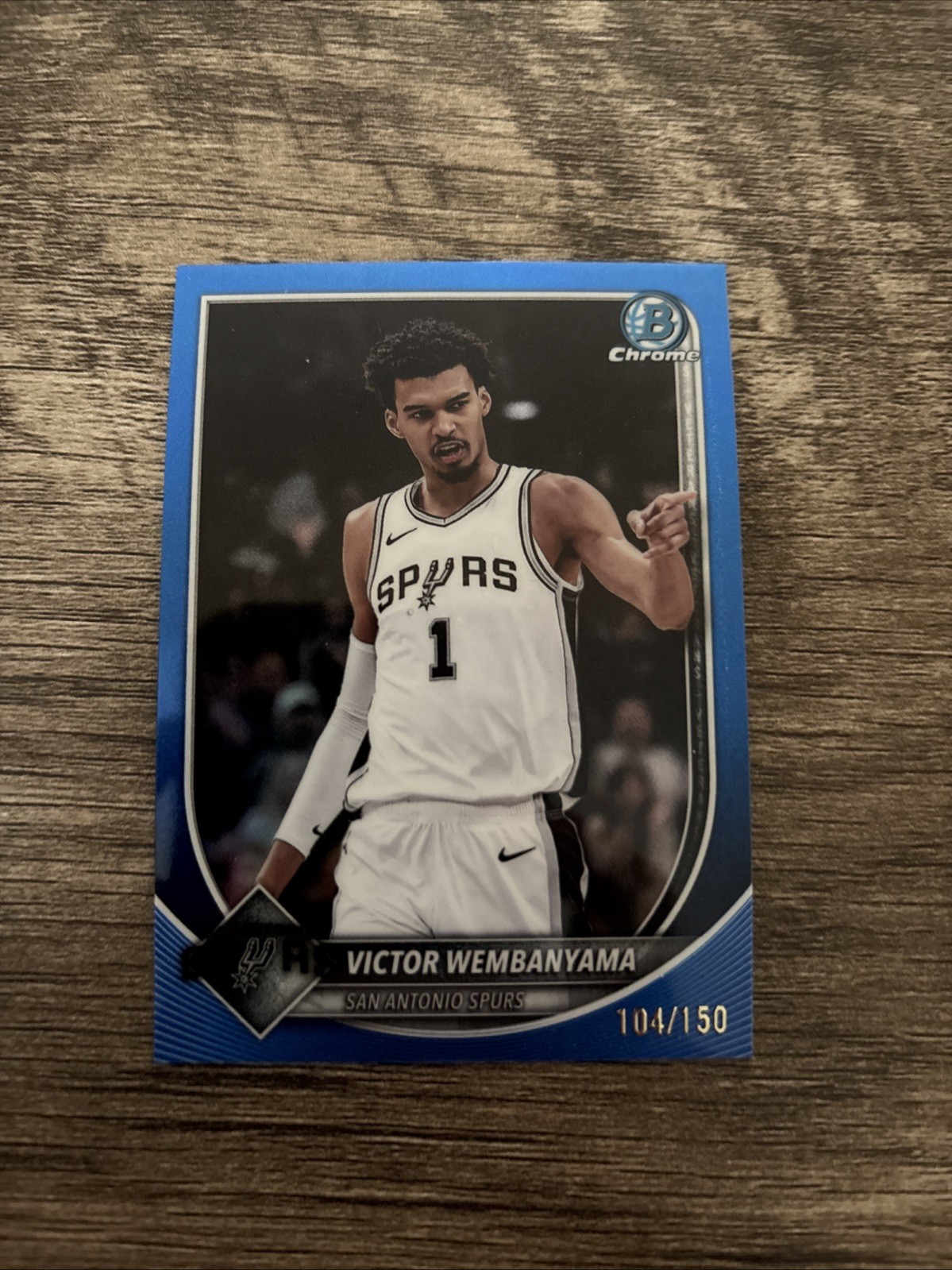 2025 Bowman Chrome Victor Wembanyama Blue Refractor /150 #BCV-143 Spurs