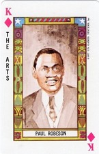 1977 US Game Systems Black History Playing Cards Louis Paul Robeson