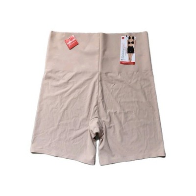 NWT Skinnygirl Shapewear Laser Shaping Shorts Nude Beige Tummy Thigh Slimmer XL