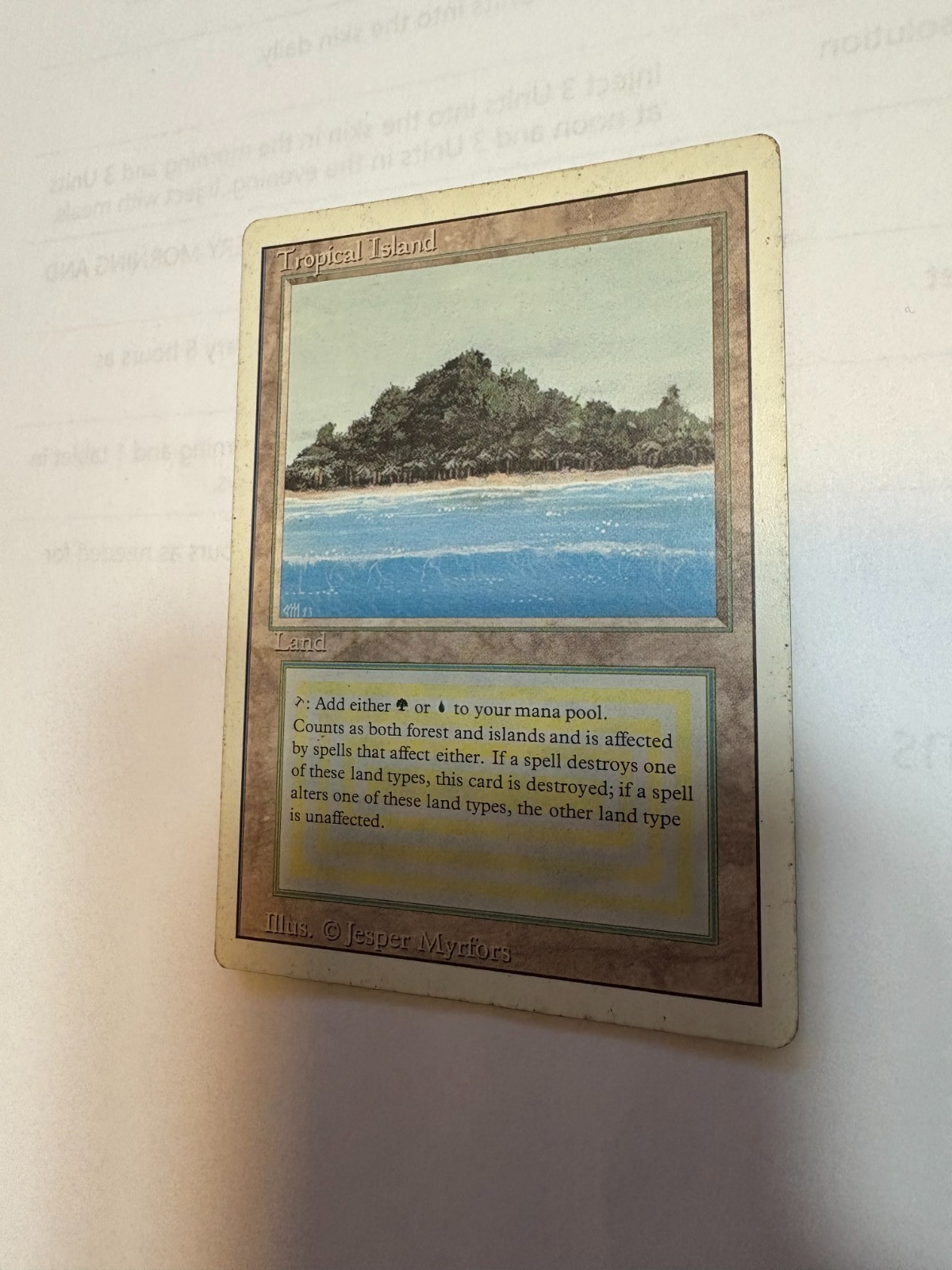 Magic the Gathering Tropical Island Revised Edition Regular