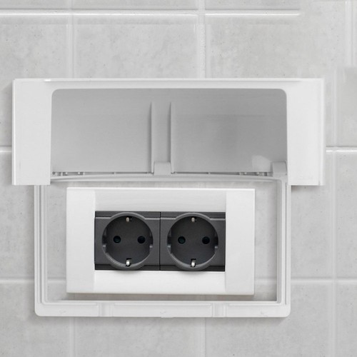2 Pcs Waterproof Socket Cover Wall for Bathroom Protector Outlet - Picture 10 of 12