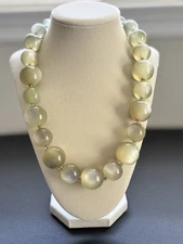 Joan Rivers Opalescent Moon Glow Chunky Lucite Bead Necklace