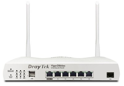 Draytek V2866VAC-DE-AT-CH Vigor 2866Vac Wireless Router Gigabit Ethernet Du ~E~