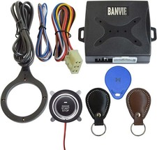 BANVIE Car RFID Push to Start Ignition Kit, Keyless Go Engine Start Stop Button