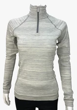 SmartWool Classic Thermal Merino Quarter Zip Base Layer Women NWT Medium Gray
