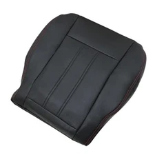 Front Driver or Passenger Bottom Replacement Leather Seat Cover RED Seam 