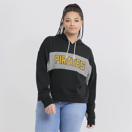 Women's Fanatics Black Pittsburgh Pirates Filled Stat Sheet Pullover Hoodie - 第 6/7 張圖片