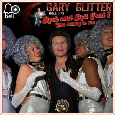 7'' GARY GLITTER Rock And Roll / You Belong To Me BELL Glam-Rock UK 1976 like NEW