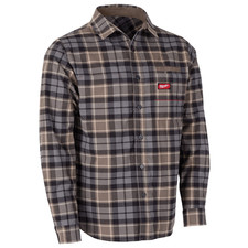 Milwaukee Gridiron Gray Plaid Flannel Shirt - X-Large - M551G-XL