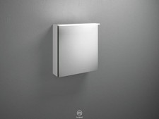 armoire de toilette burgbad Badu avec lampe à poser LED, une butée de porte à...