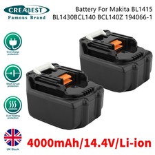 2x 14.4V Battery For Makita 194066-1 BL1430 BL1415 BCL140Z BDA340 4000mAh Li-ion